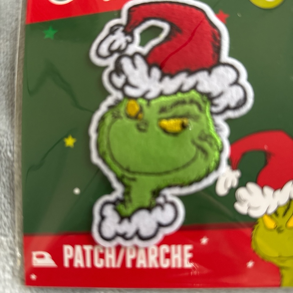 Simplicity Dr. Seuss The Grinch Head Christmas Holiday Iron On Patch